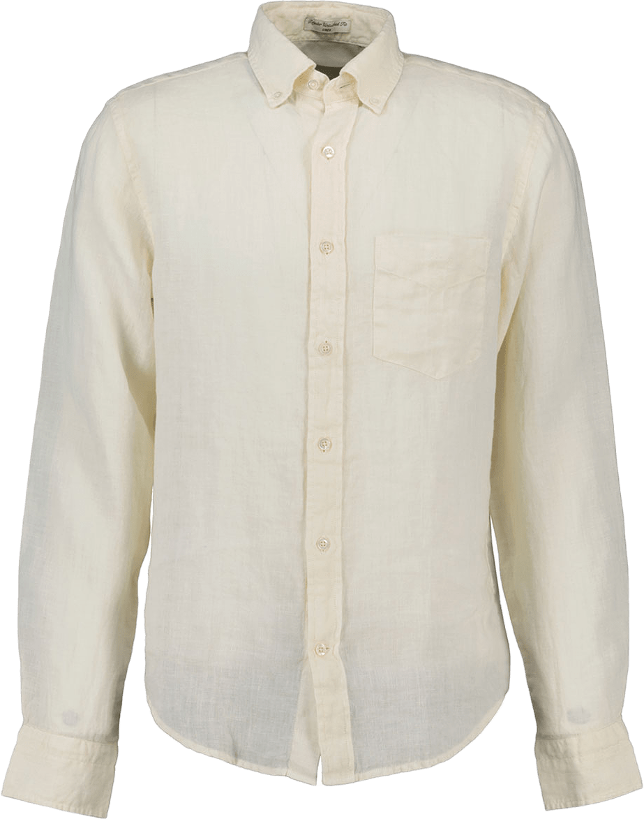 Regular Fit Garment-Dyed Linen Shirt
