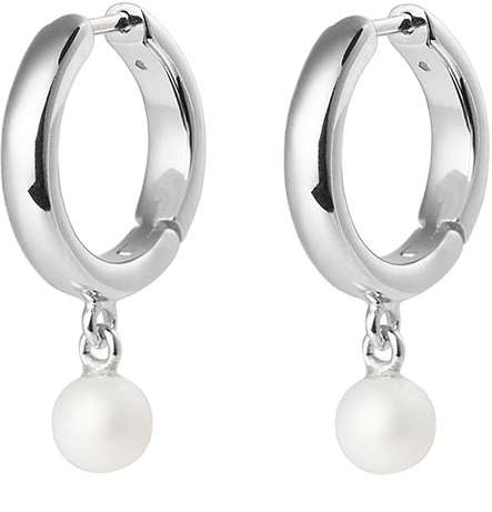 Pearl mini hoops