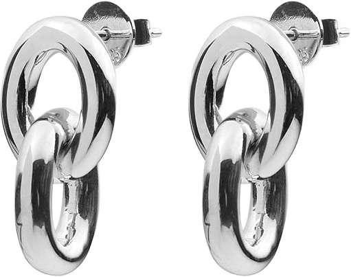 Oval link earrings