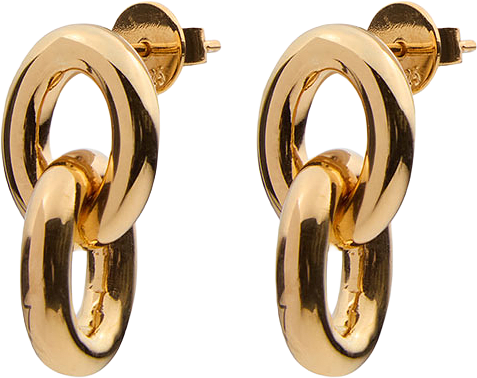 Oval link earrings