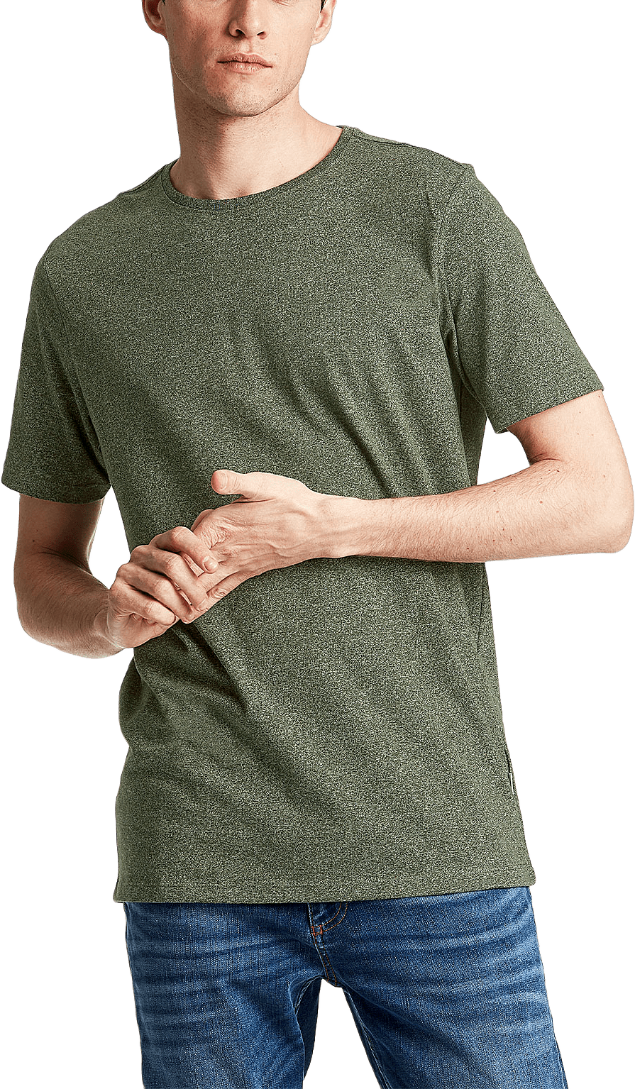 Mouliné o-neck tee S/S