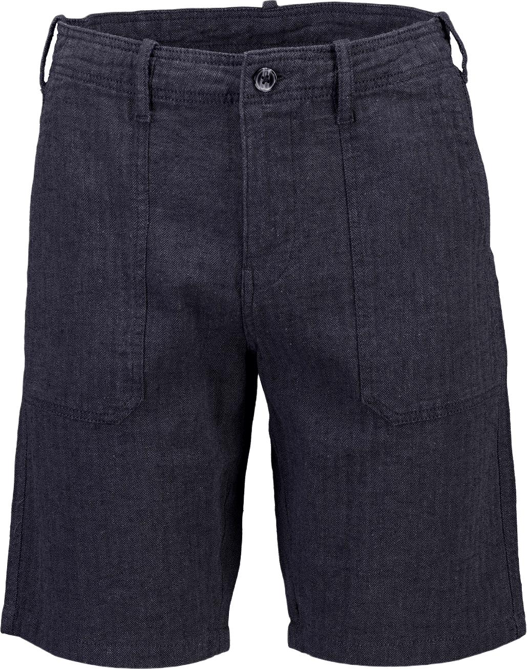 Linen blend herringbone shorts