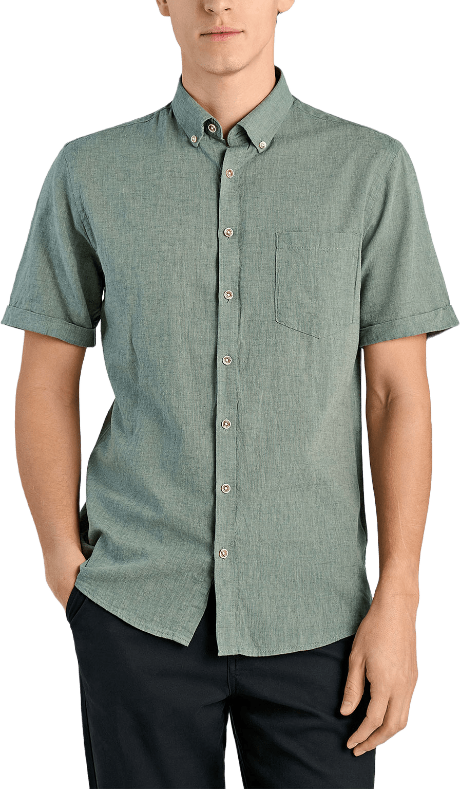 Cotton/linen resort shirt S/S