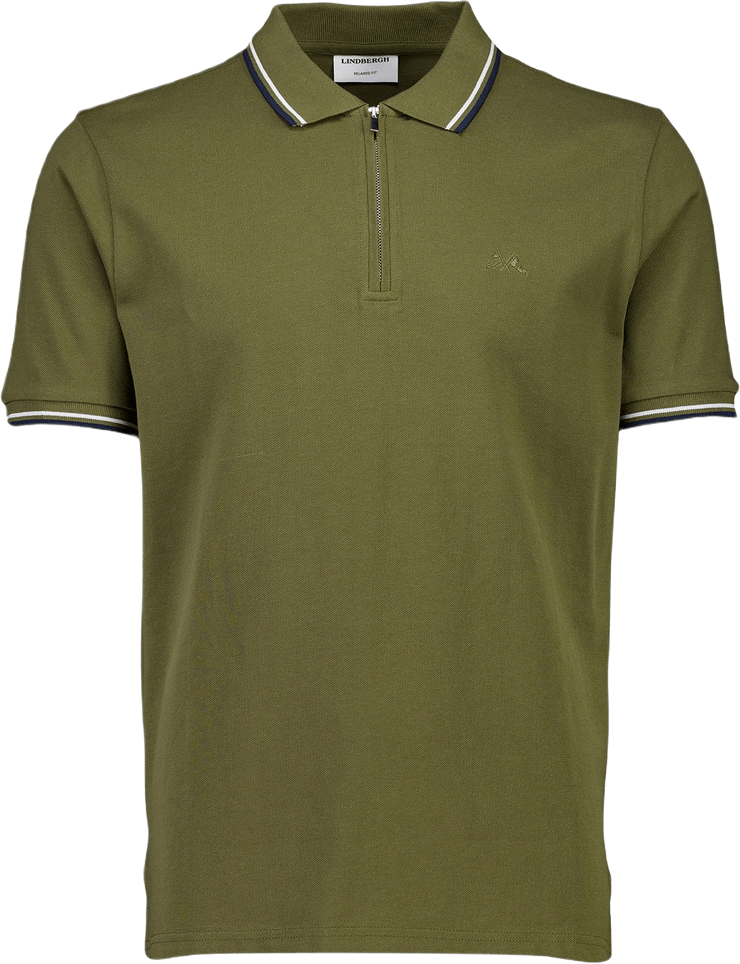 Polo shirt w. zip neck
