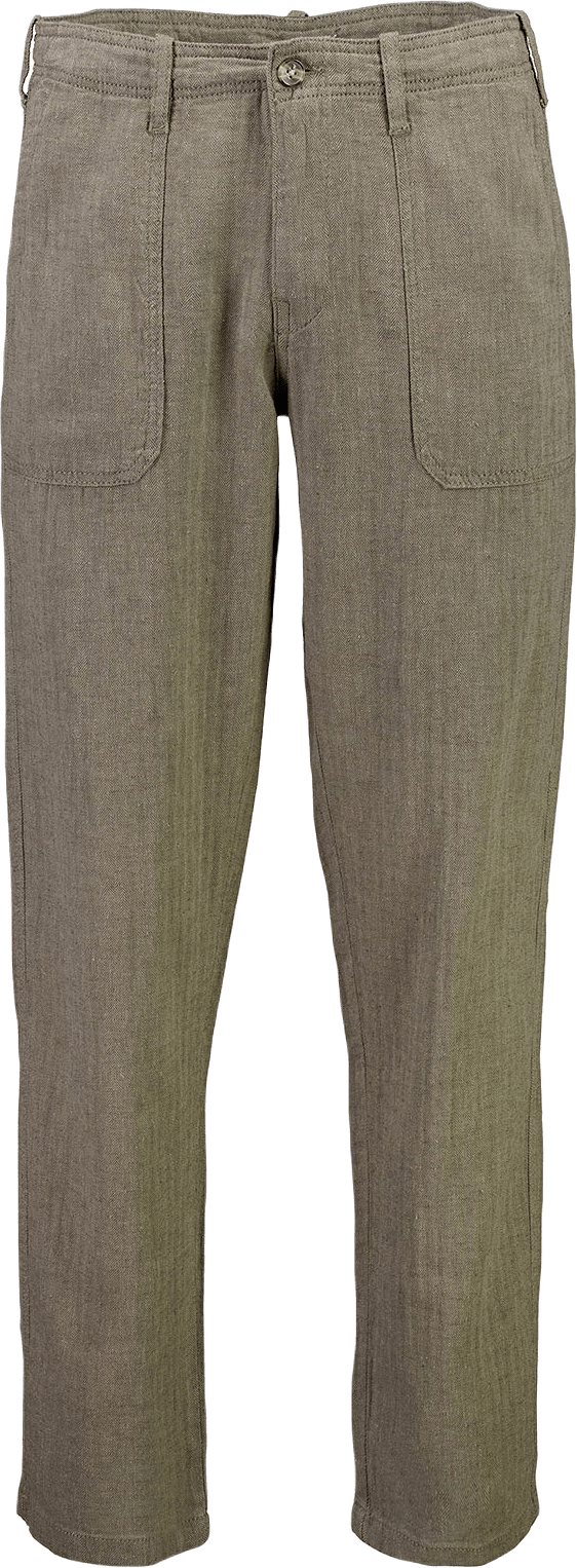 Linen blend herringbone pants
