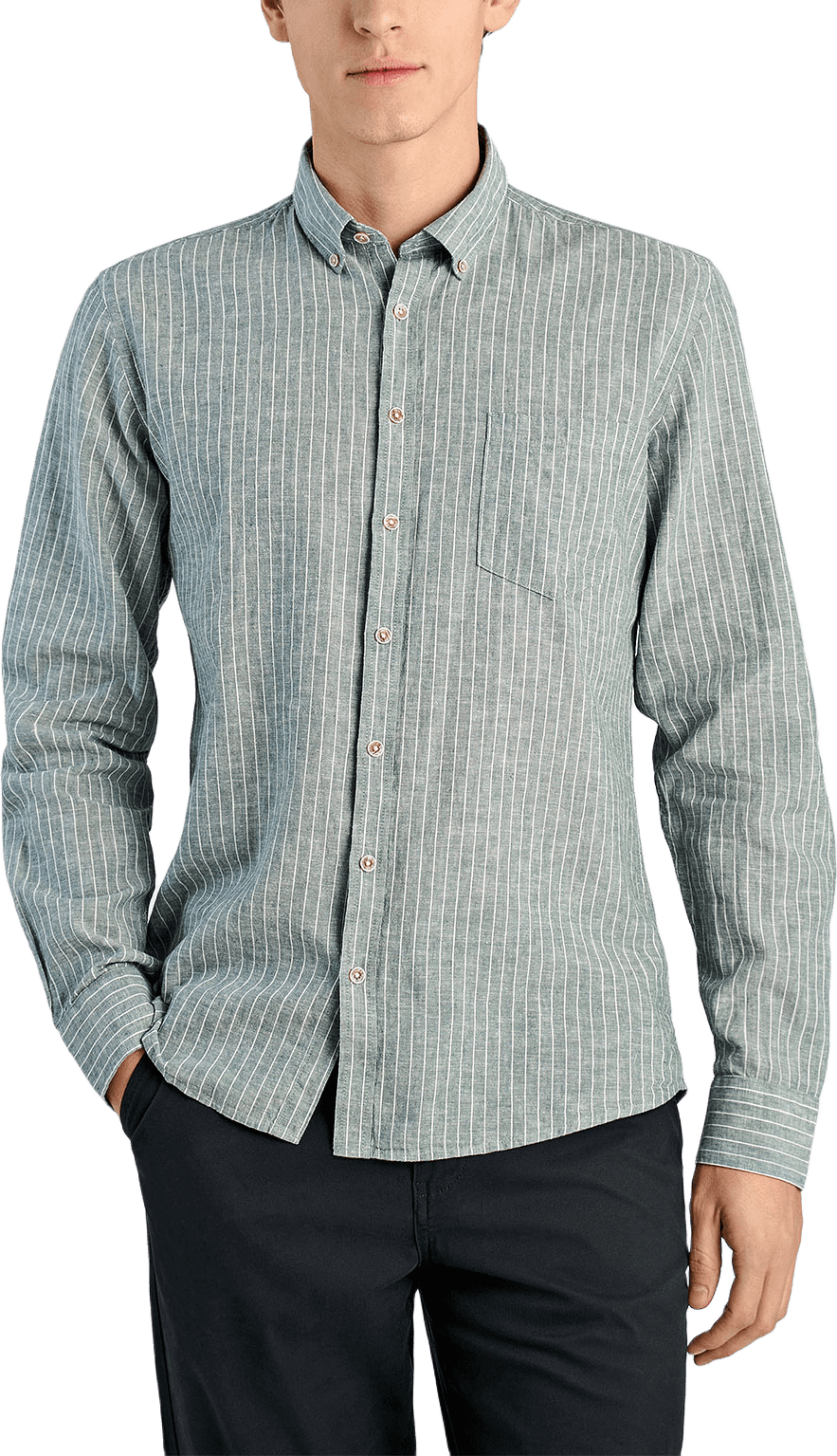 Cotton/linen shirt L/S