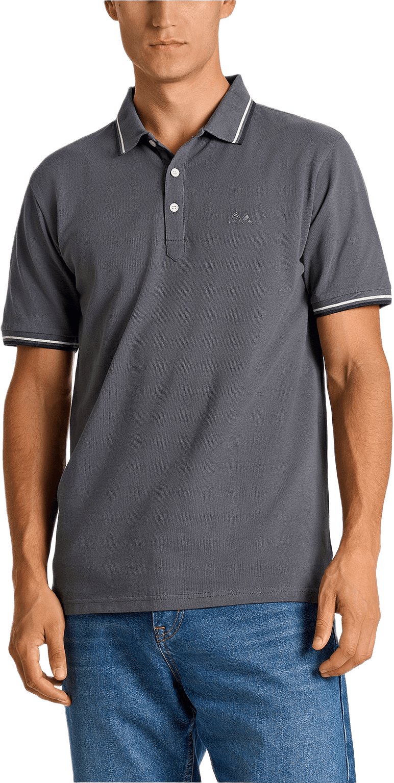 Polo shirt w. contrast piping