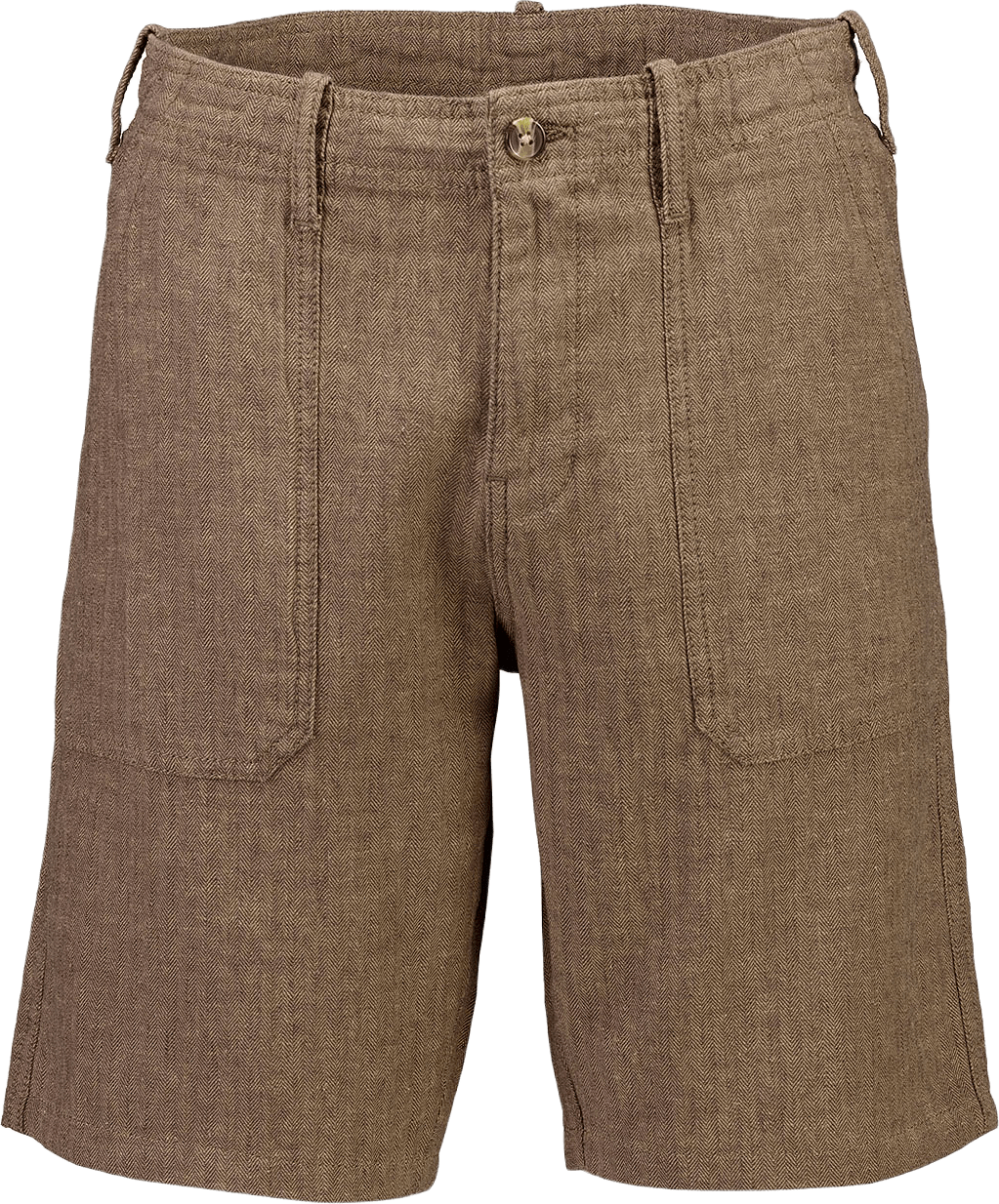 Linen blend herringbone shorts