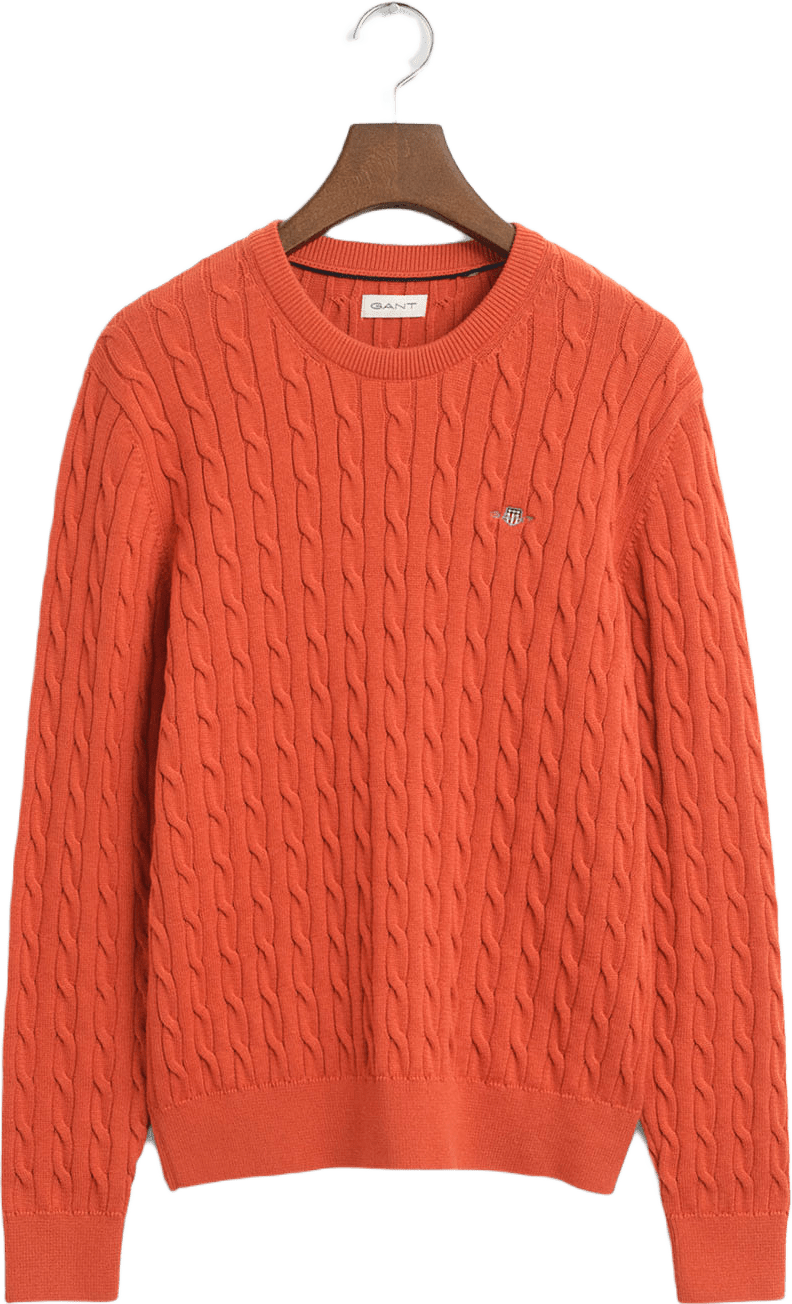 Gant Knitwear Shield Cotton Cable C-Neck