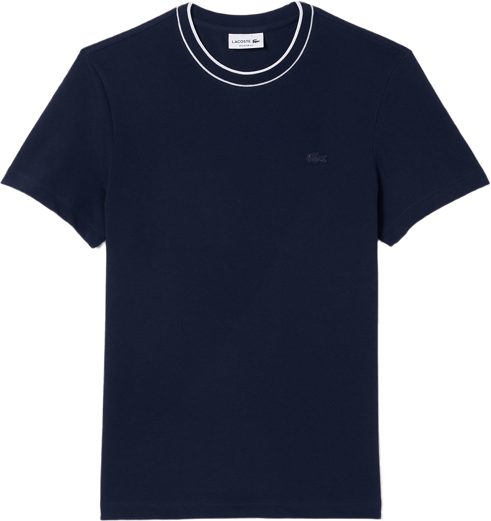 Stretch Piqué Stripe Collar T-shirt
