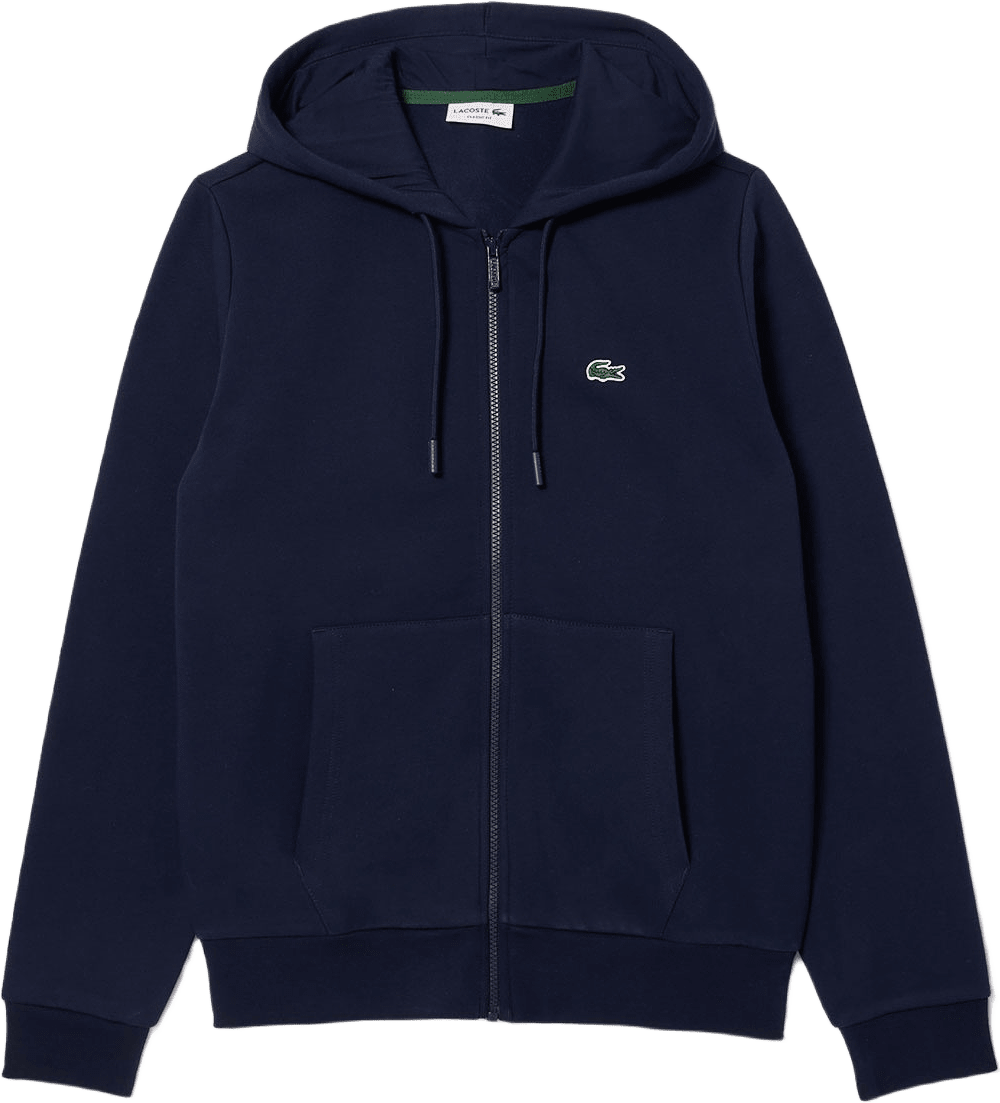 Hooded Cotton Fleece Zip Sweat Sweatshirt