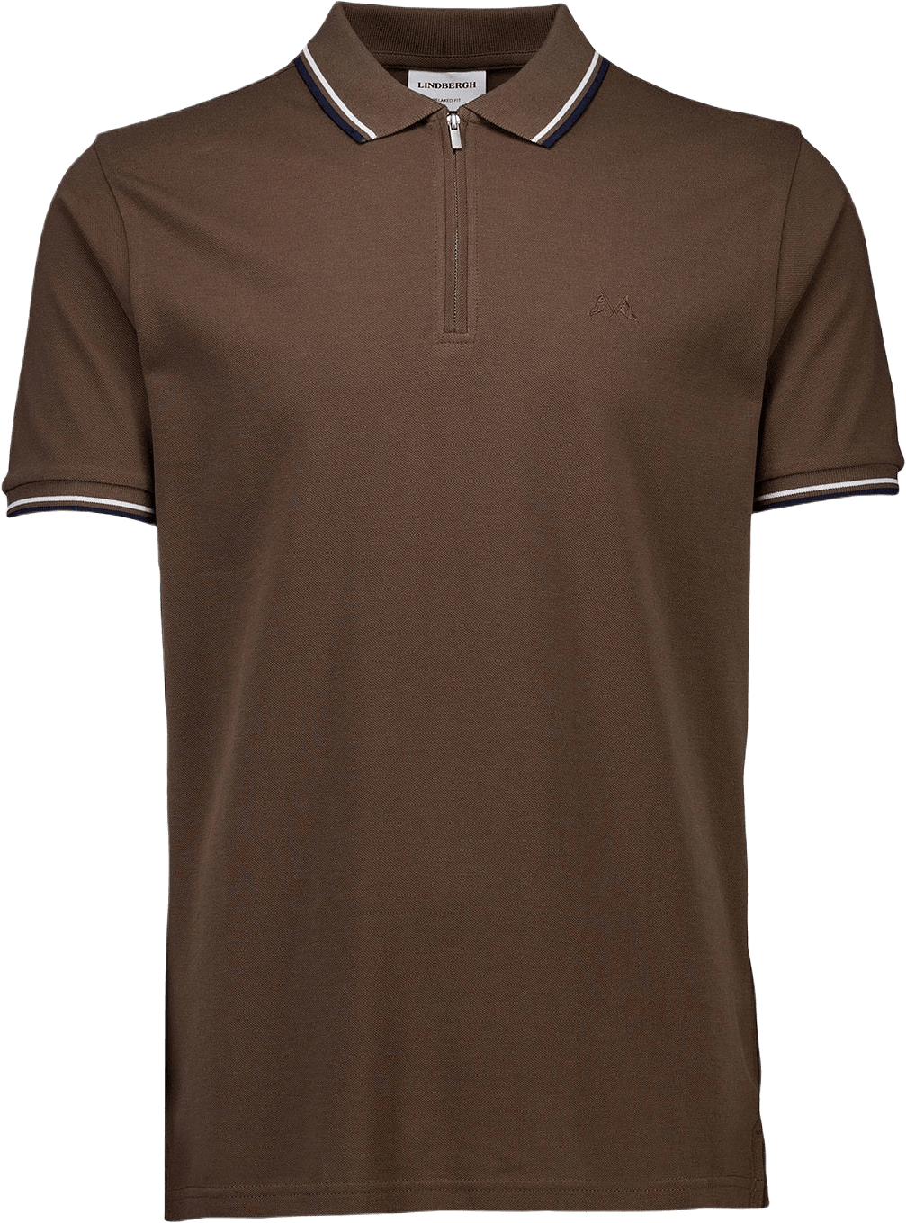 Polo shirt w. zip neck