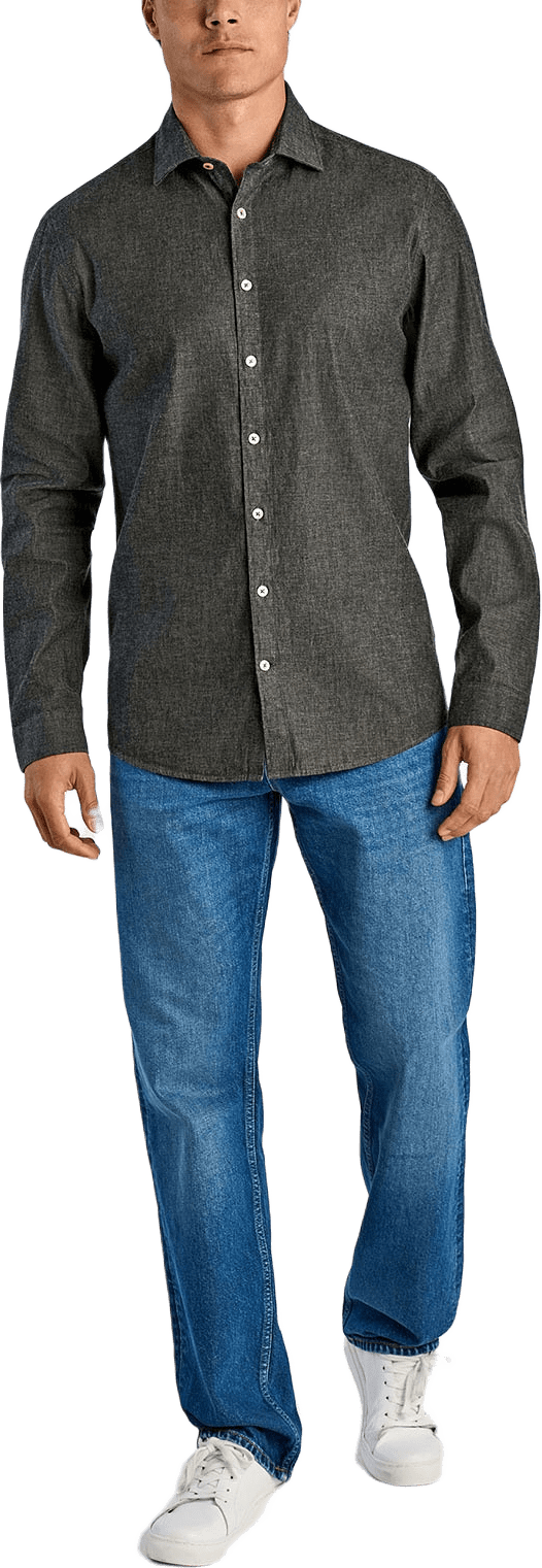 Soft Indigo Stretch Shirt L/S