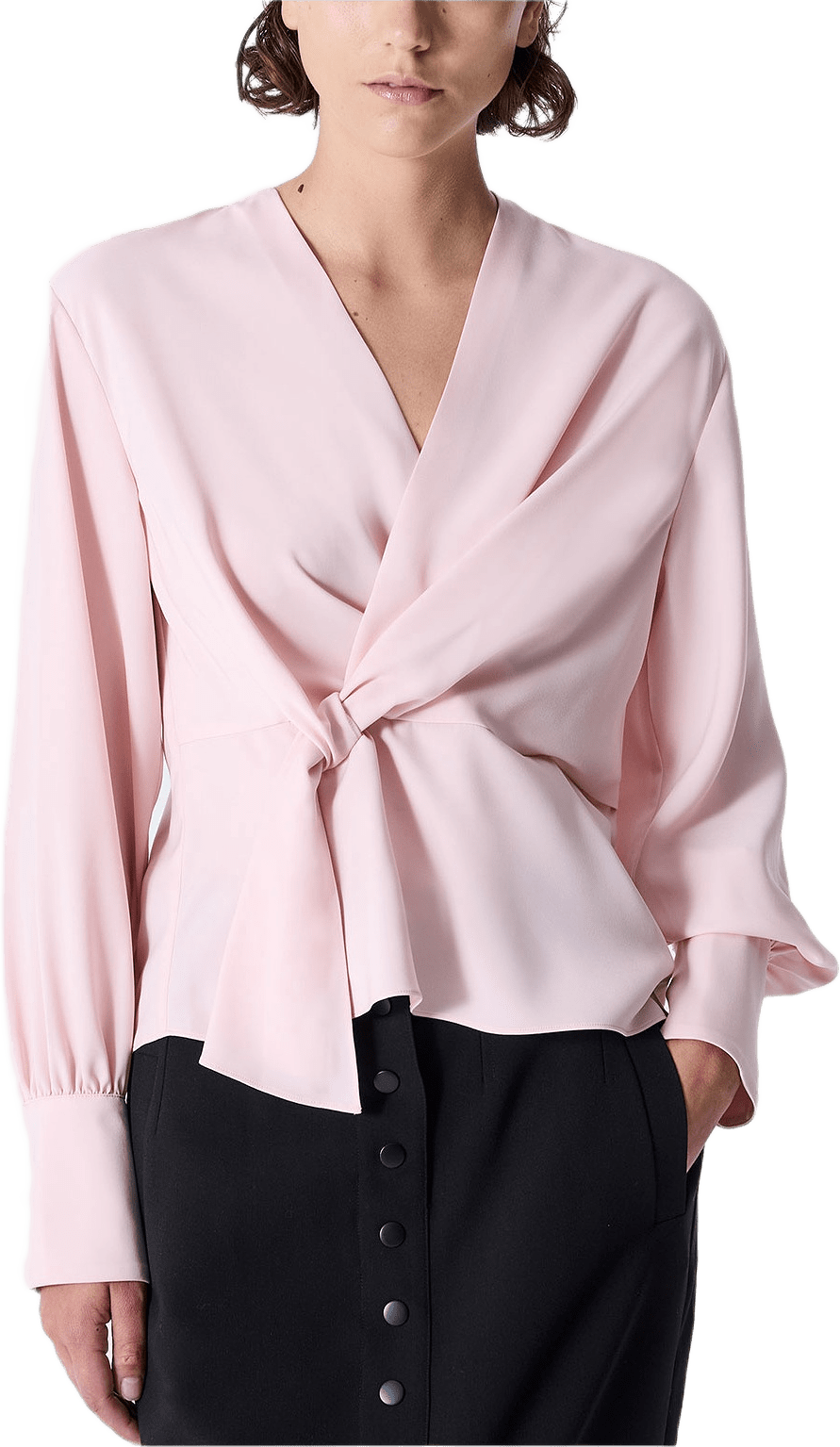 Laurel Crepe Peplum Top