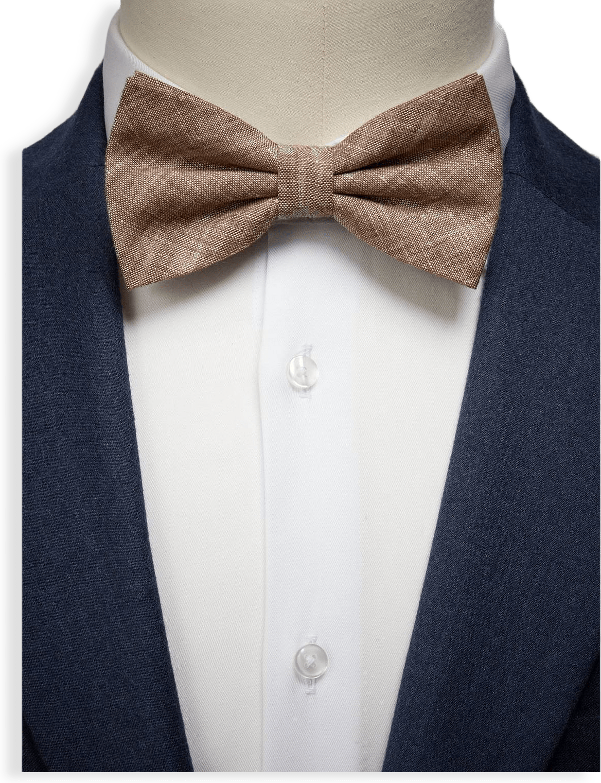 Beige Bow Tie Linen