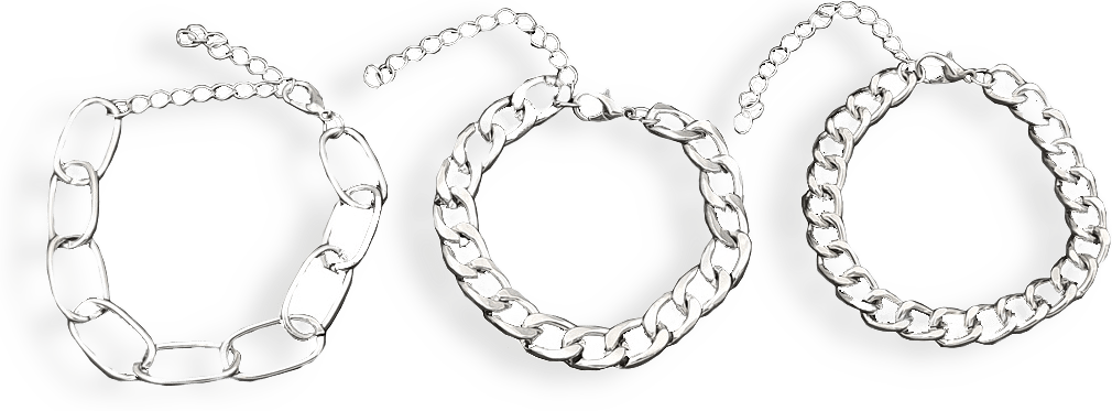 3 Pack Armband Olika Modeller Kedjor