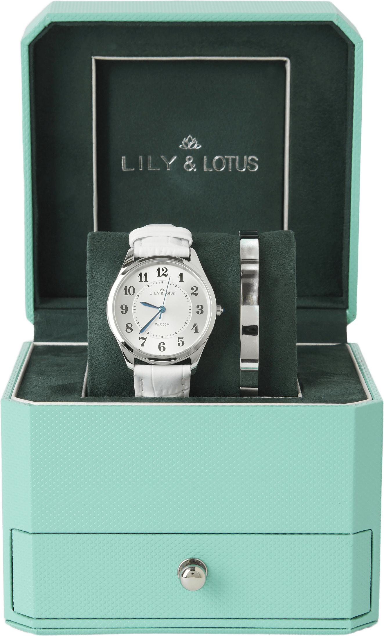 Klocka med läderarmband CM-220910