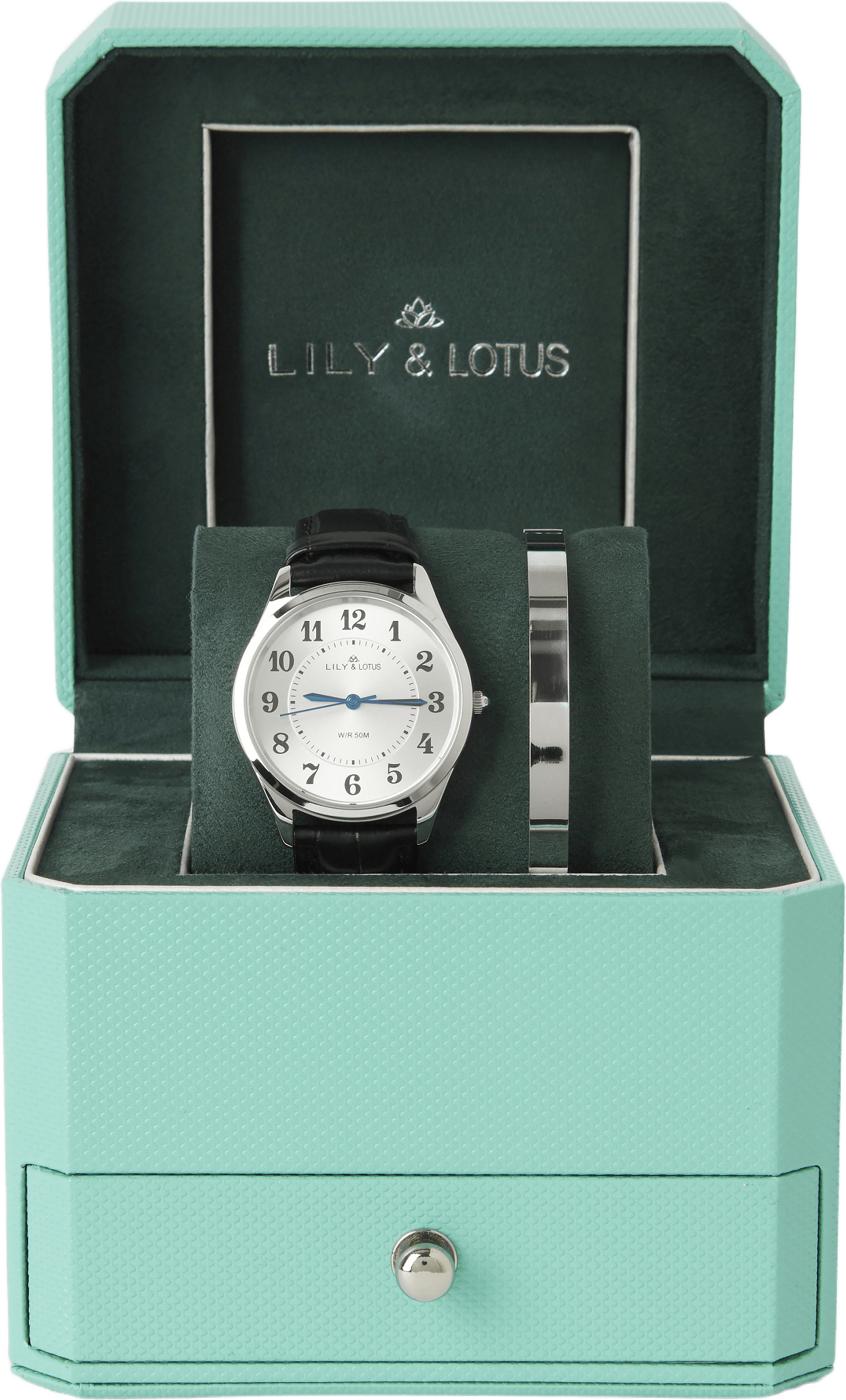 Klocka med läderarmband CM-220910