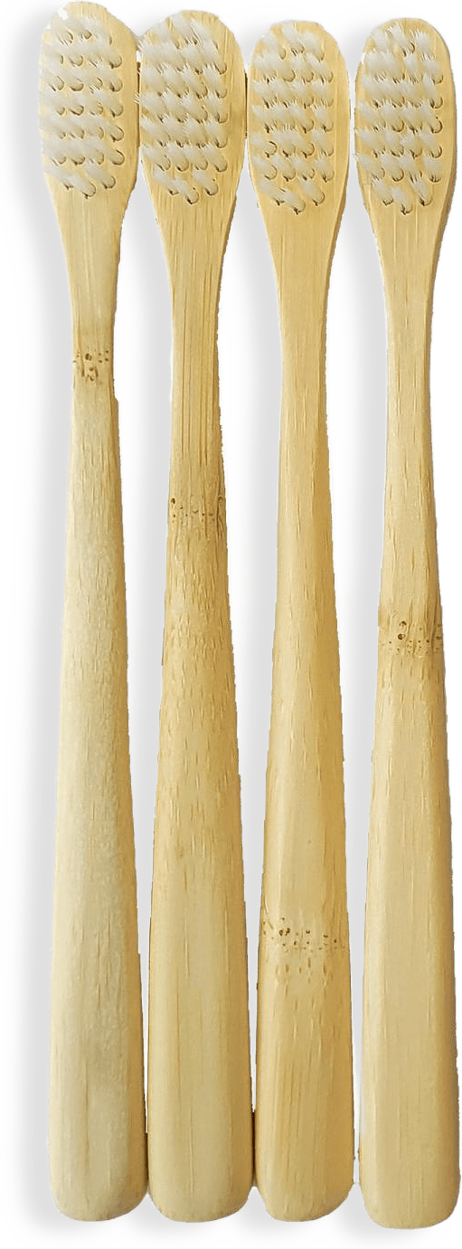 Barntandborstar Bambu Natur 4-pack