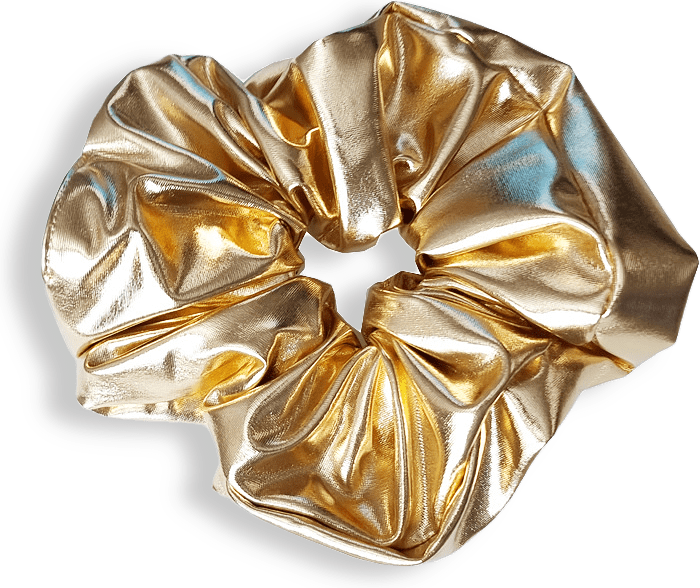 Stor Mjuk Metallic Scrunchie