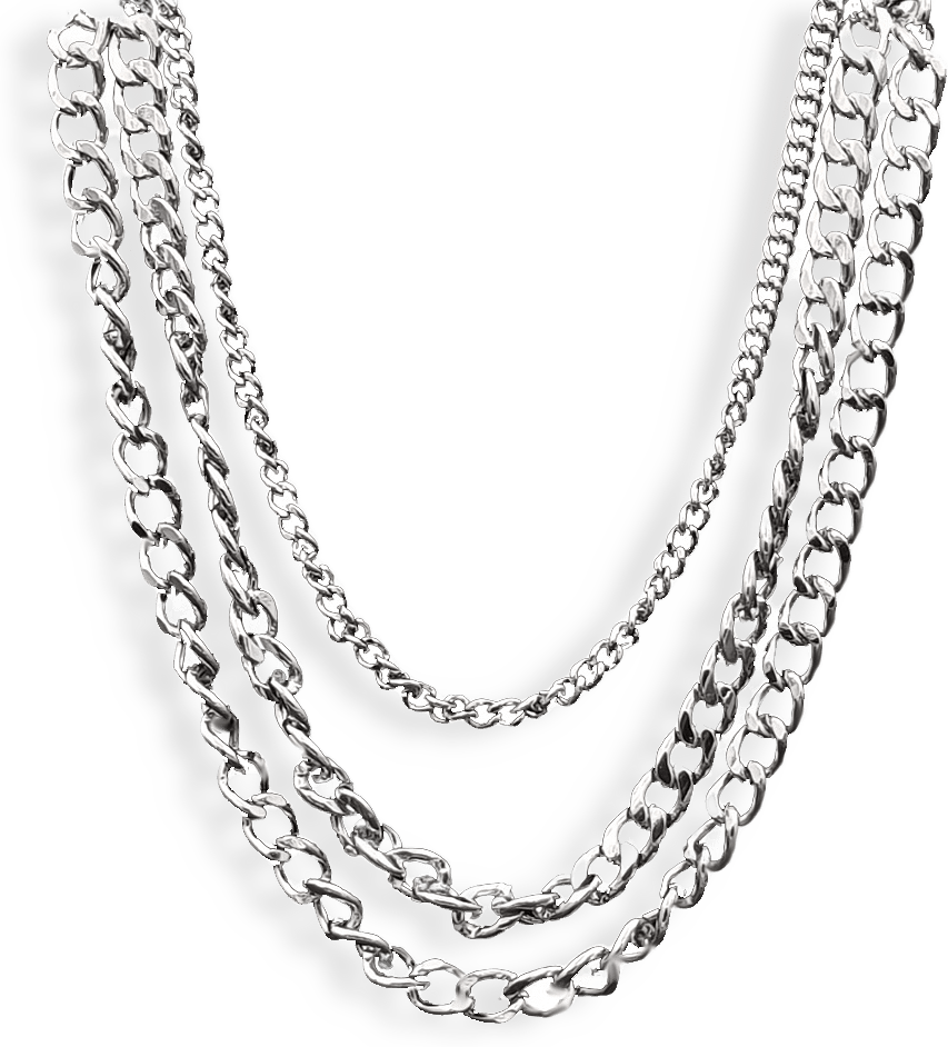 Halsband Med Flera Rader Kedjor I Olika Modeller