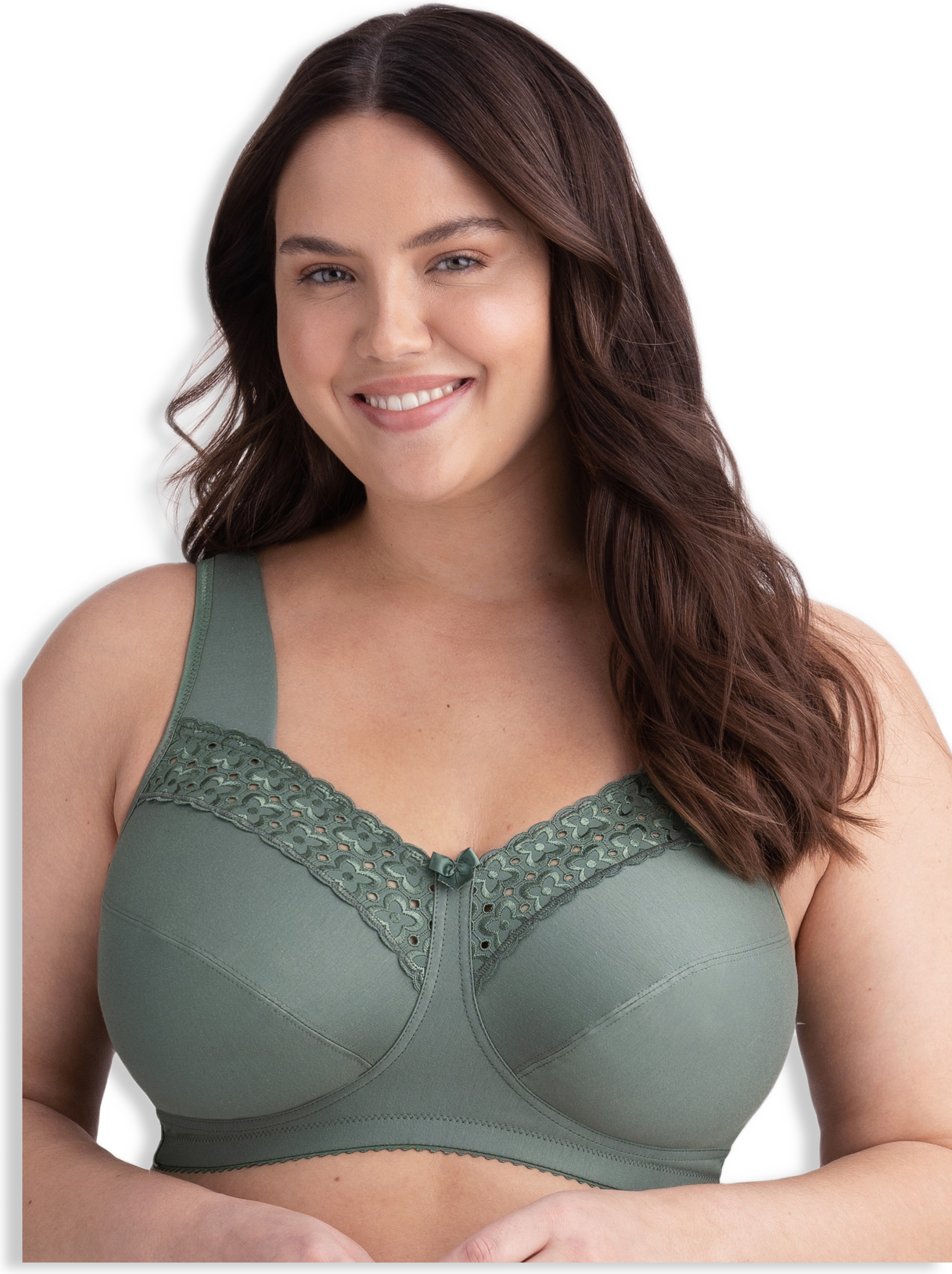 Broderie Anglaise Bomulls-bh Utan Bygel