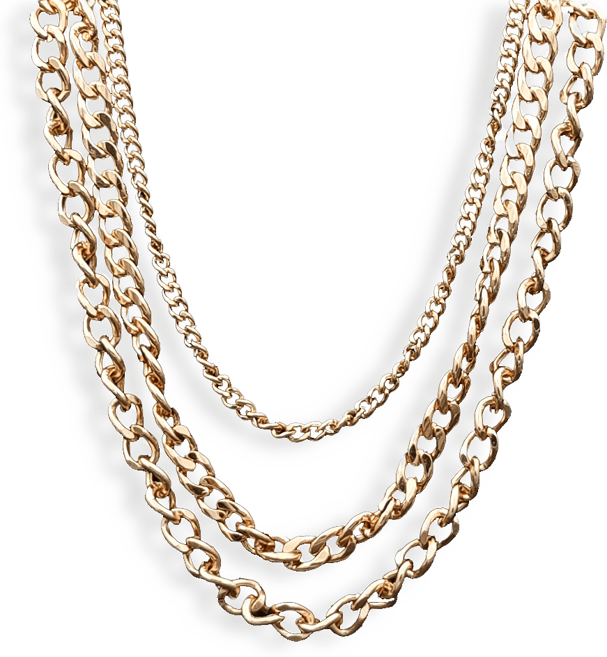 Halsband Med Flera Rader Kedjor I Olika Modeller