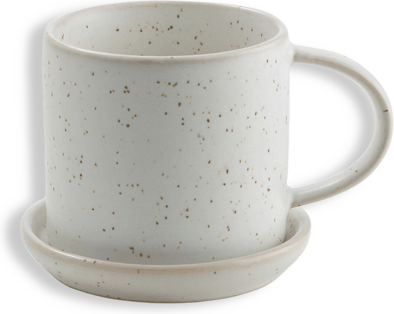 Kaffekopp med fat Ø 7,5 cm