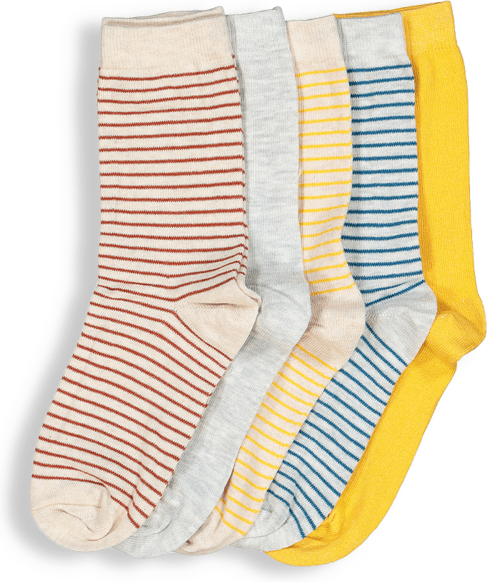 Strumpor i ekologisk bomull BASIC, 5-pack