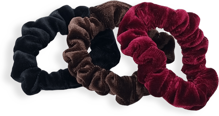 3-pack Mini Sammets-scrunchies