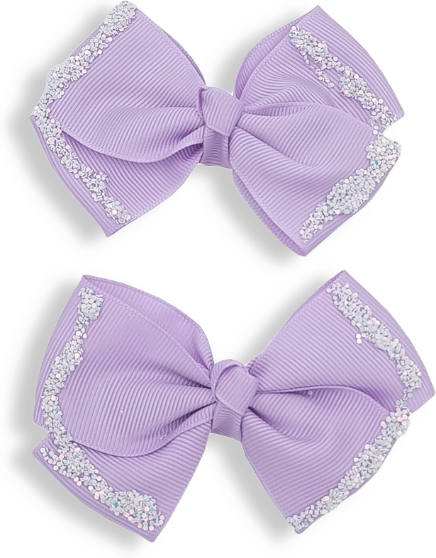 2 Pack Rosett Med Glitter