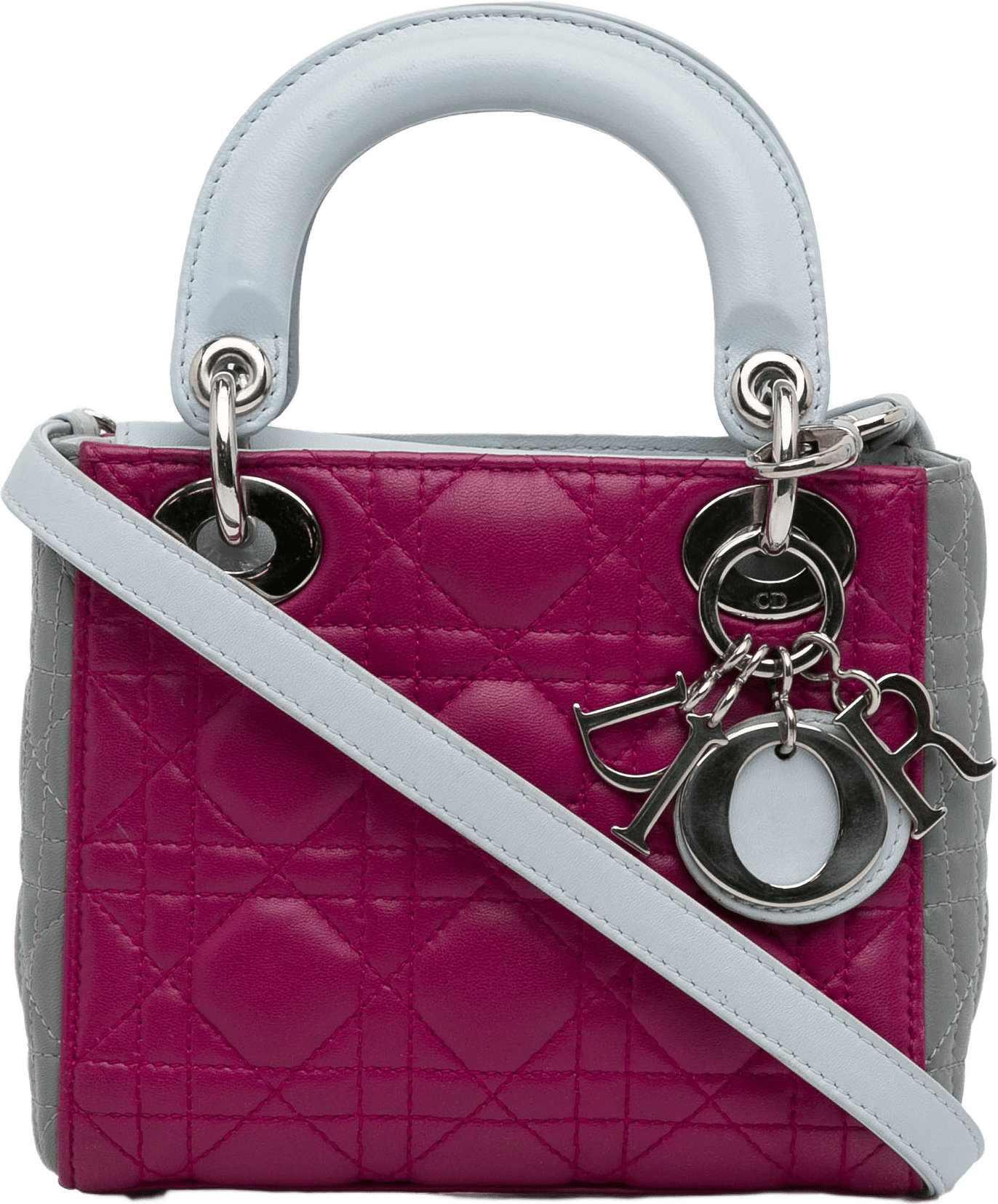 Dior Mini Tricolor Lambskin Cannage Lady Dior