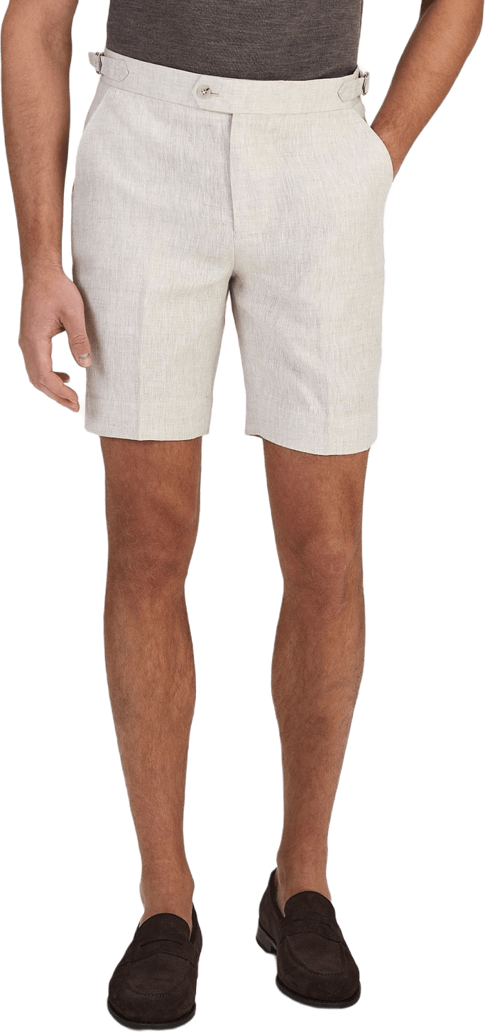 Brown Linen Shorts