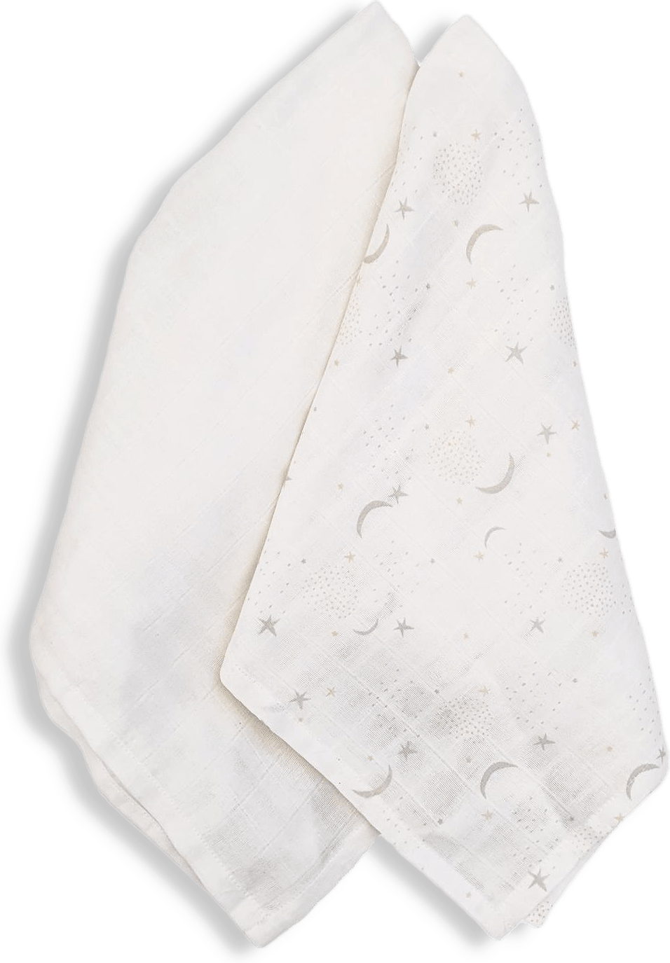 Muslin 2-pack Star-Moon GOTS