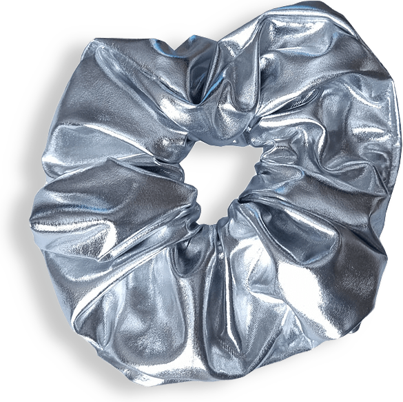Stor Mjuk Metallic Scrunchie