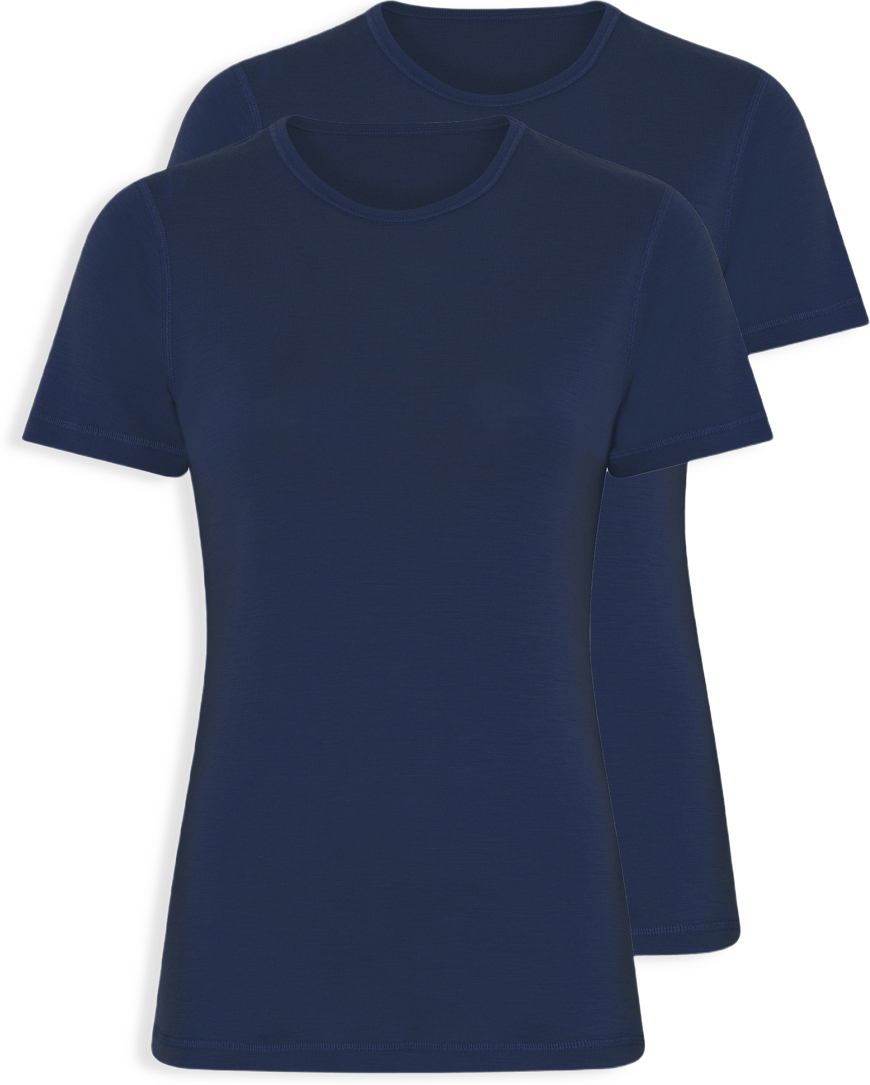 2-pack 100% Merinoull, T-shirt, Marinblått