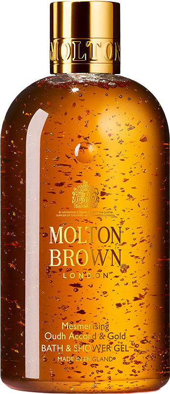 Mesmerising Oudh Accord & Gold Bath & Shower Gel, från Molton Brown, i färgen Brown Gold.