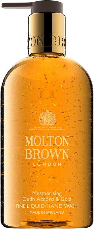 Mesmerising Oudh Accord & Gold Fine Liquid Hand Wash, från Molton Brown, i färgen Brown Gold.