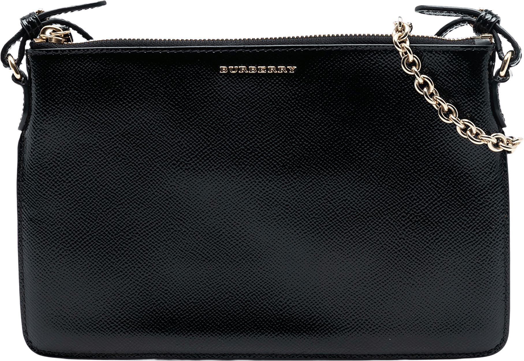 Burberry Grained Leather Peyton Crossbody, från Luxclusif, i färgen black.
