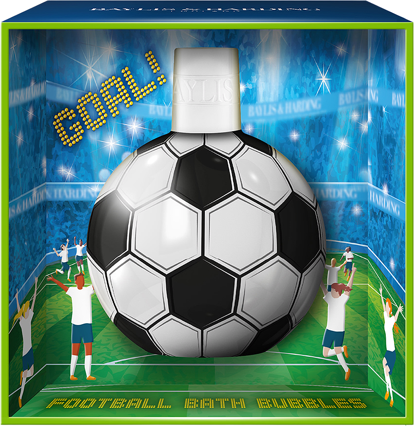 Football Penalty Shoot Out Bath Bubbles Gift, från Baylis & Harding.