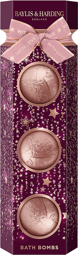 Wild Cherry & Vanilla Luxury Bath Bomb Trio Gift Set, från Baylis & Harding.