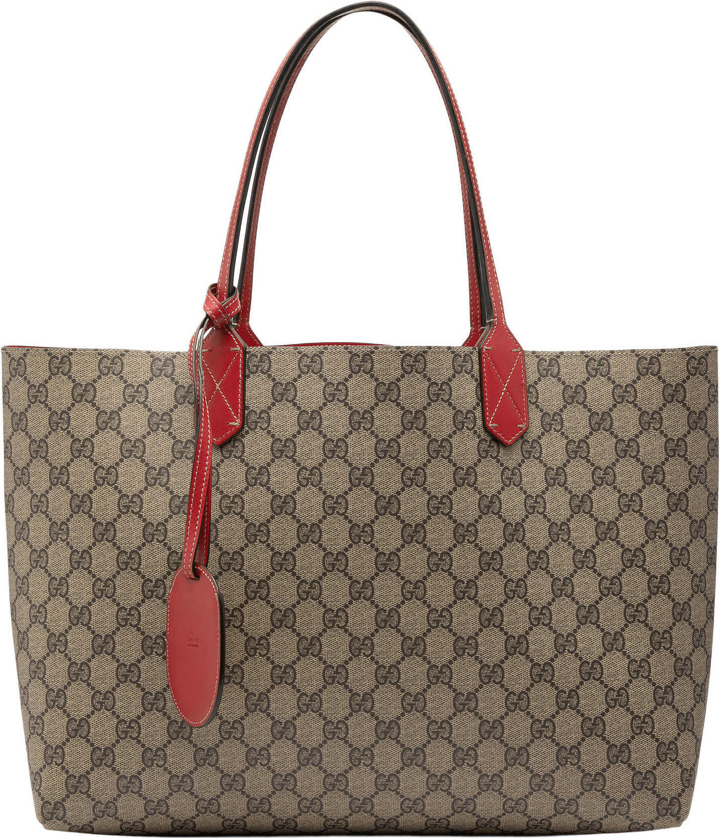 Gucci Medium Gg Supreme Reversible Tote, från Luxclusif, i färgen beige.