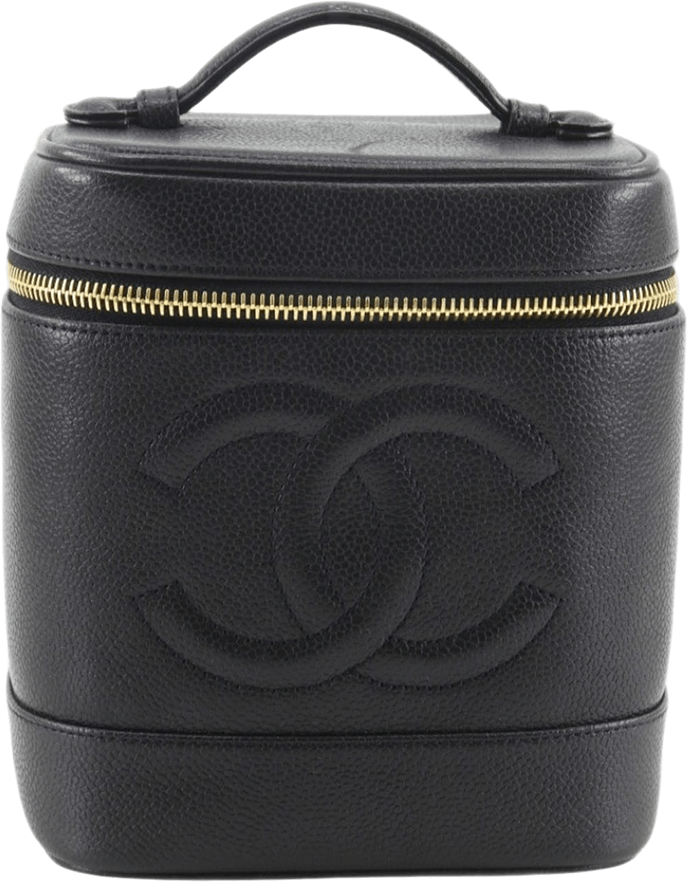 Chanel Cc Caviar Vanity Case, från Luxclusif, i färgen black.