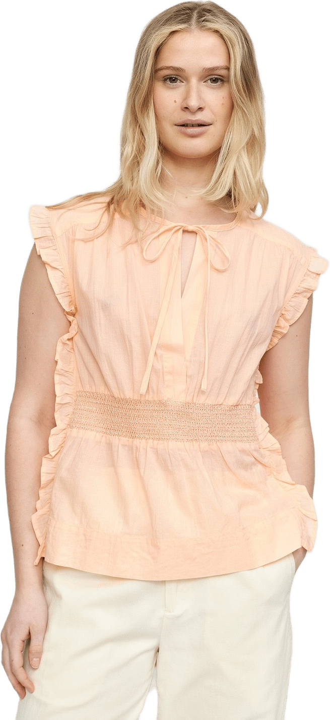 Srisadora Top - Peach Parfait, från Soft Rebels, i färgen peach parfait.