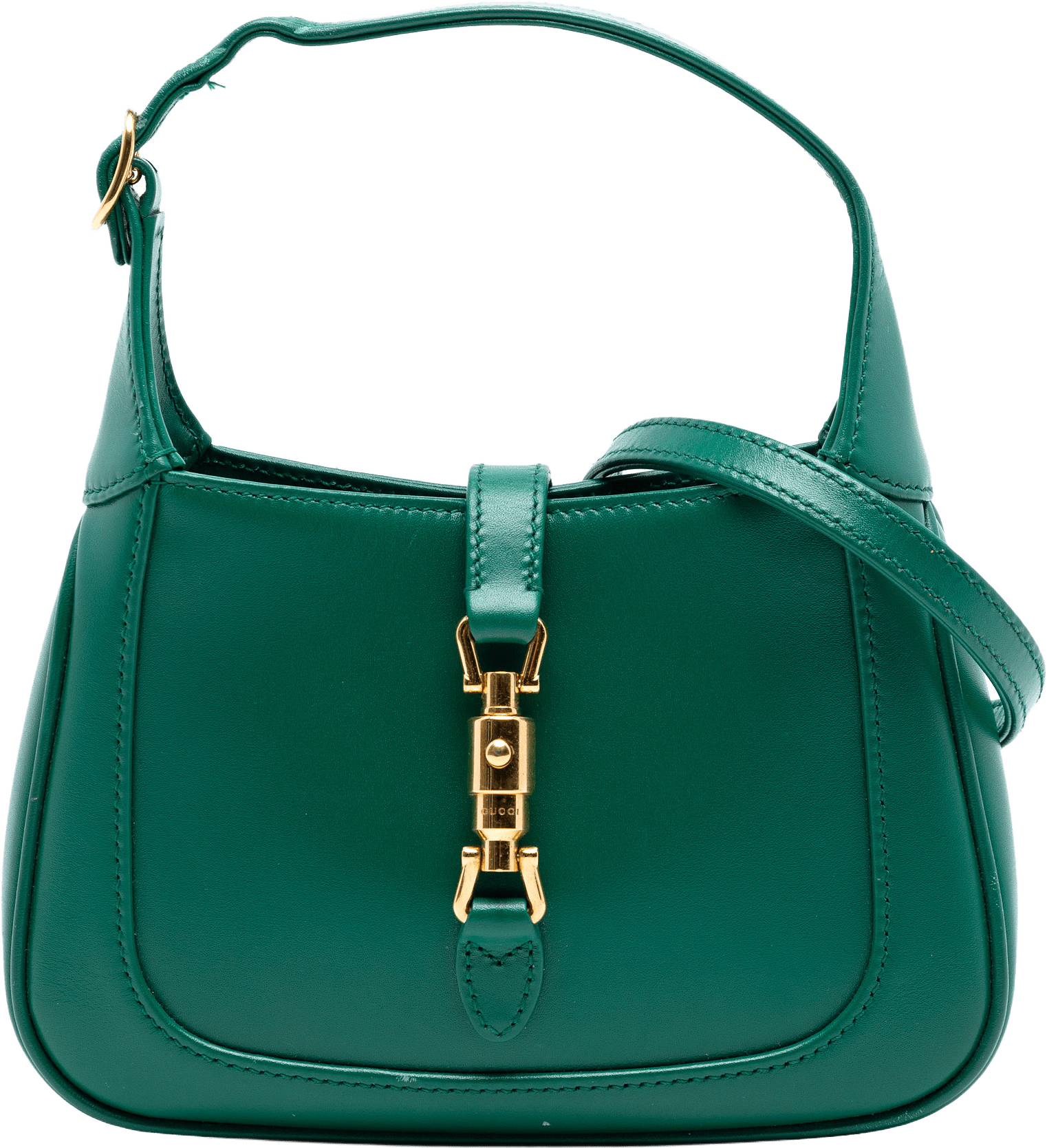 Gucci Mini Calfskin Jackie 1961 Crossbody, från Luxclusif, i färgen green.