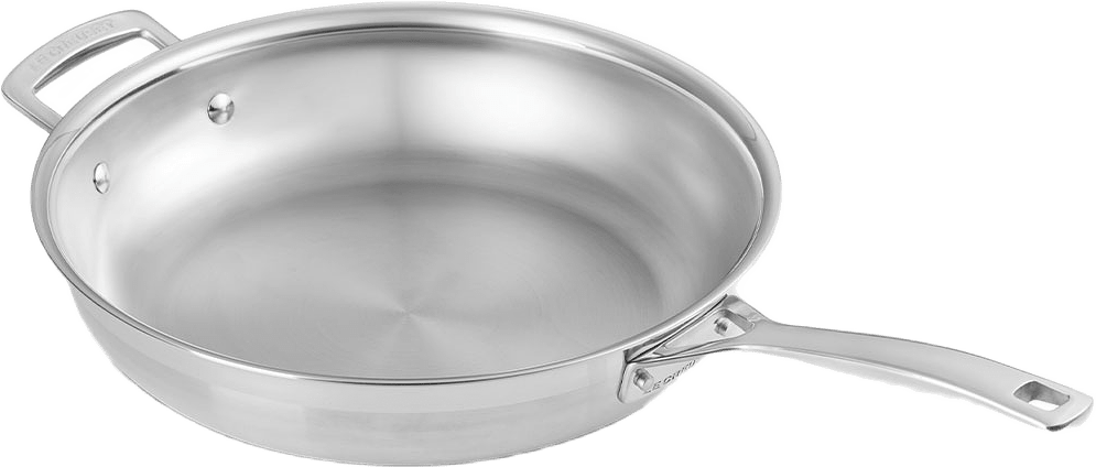 Stekpanna m/hjälphandtag 3-ply rostfritt stål 30 cm, från Le Creuset, i färgen Stainless Steel.