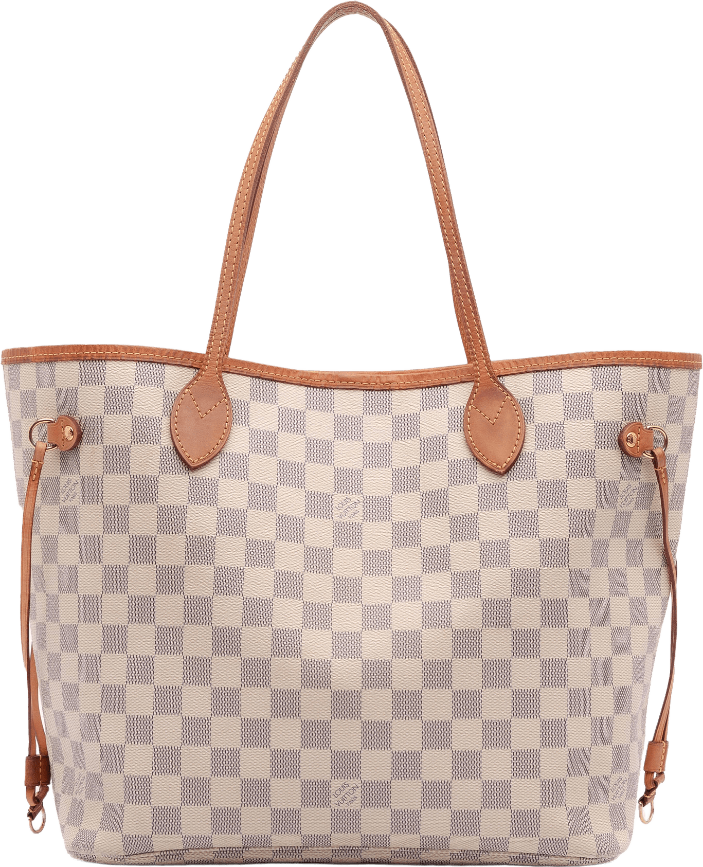 Louis Vuitton Damier Azur Neverfull Mm, från Luxclusif, i färgen white.