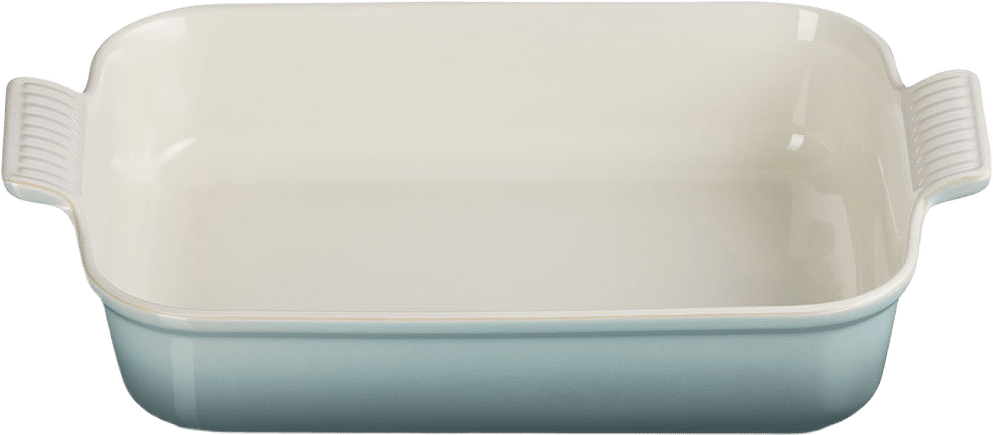 Heritage rektangulär ugnsform 32cm Seasalt, från Le Creuset, i färgen Seasalt.