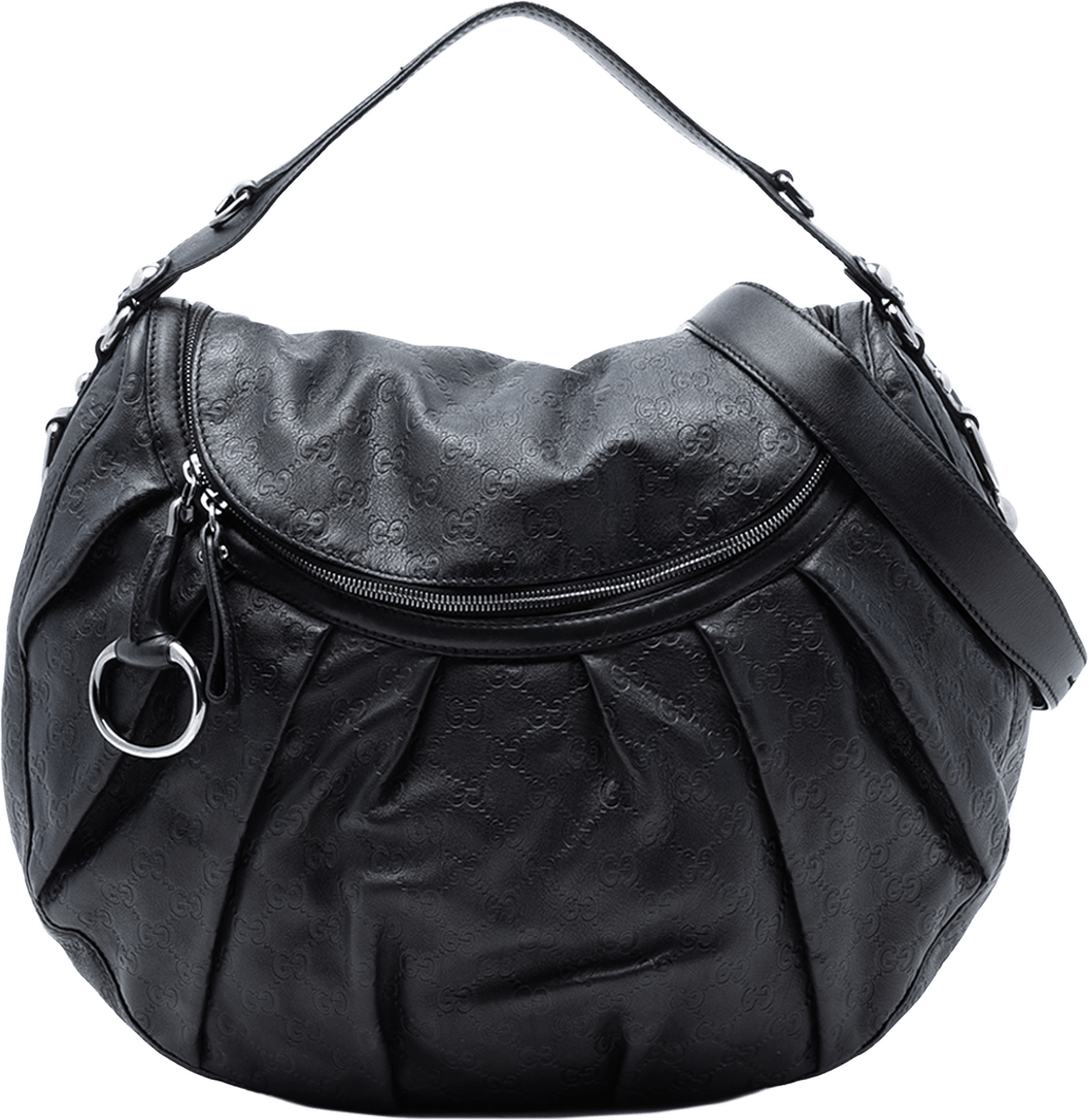 Gucci Guccissima Icon Bit Satchel, från Luxclusif, i färgen black.