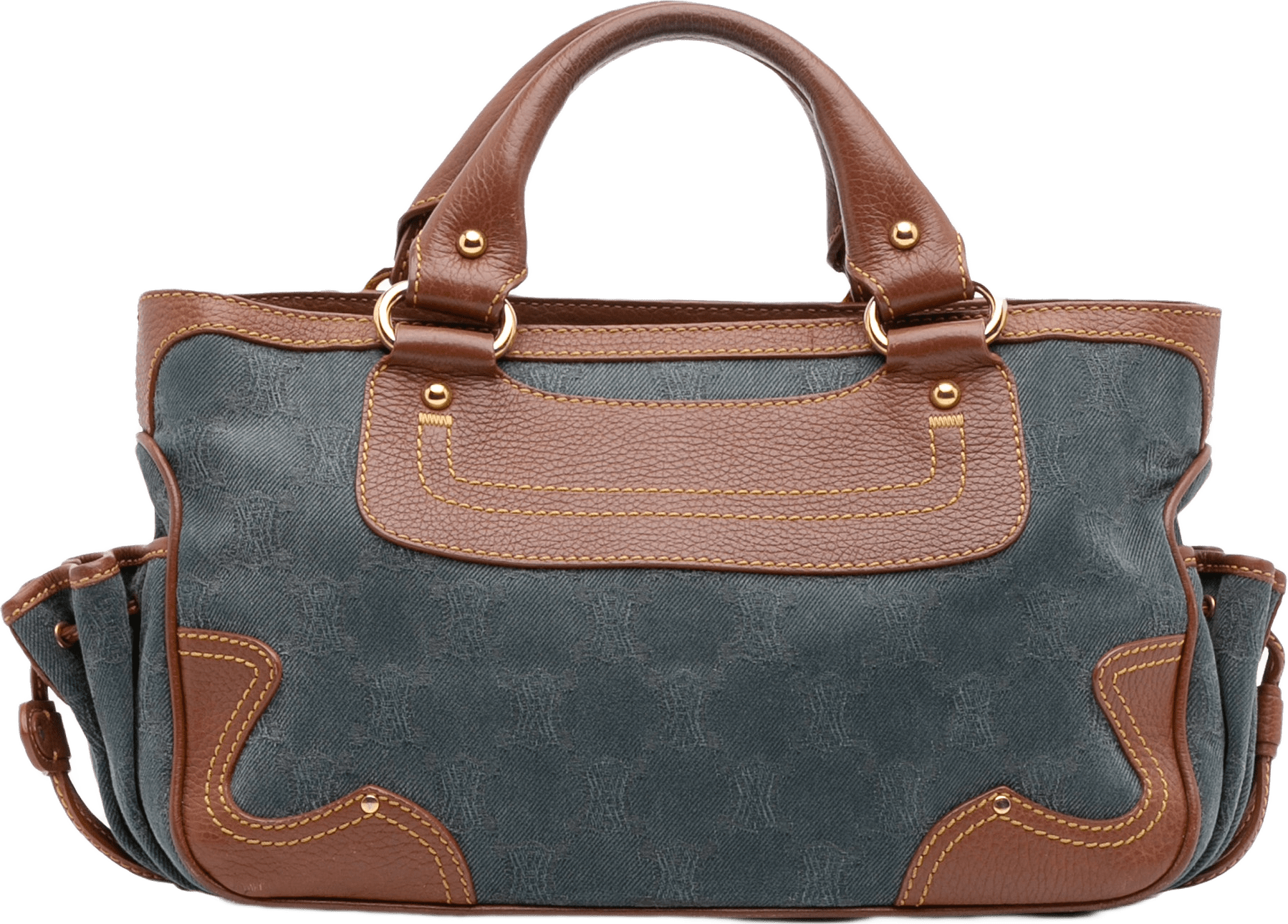 Celine Macadam Denim Boogie Handbag, från Luxclusif, i färgen blue.